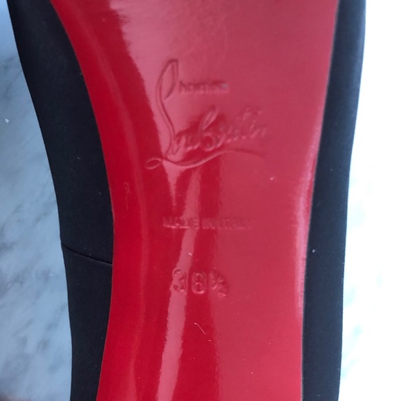 Christian Louboutin Very Prive Black Satin Pumps - Picture 11 of 15